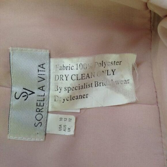 Sorella Vita Style 8381 Cocktail Dress Pink Bridesmaid Formal Women's Size 10 - Picture 10 of 11